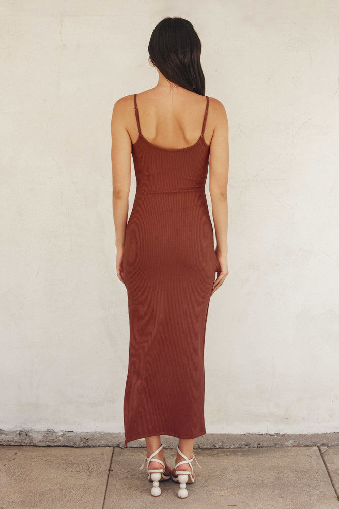 Wide Scoop Midi Slip Dress