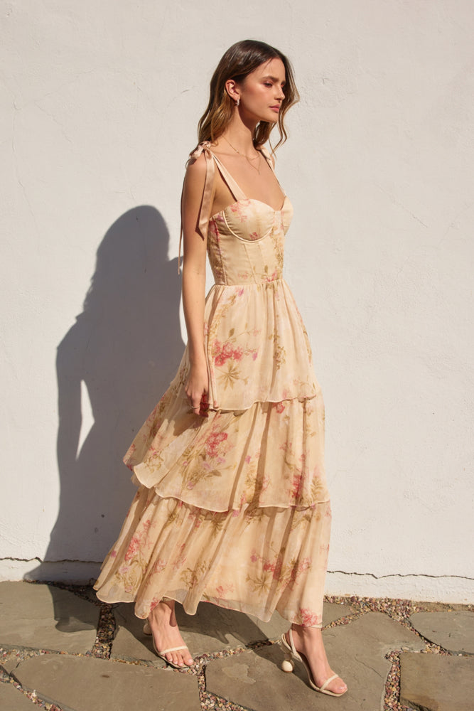 Have My Heart Corset Layered Maxi Dress