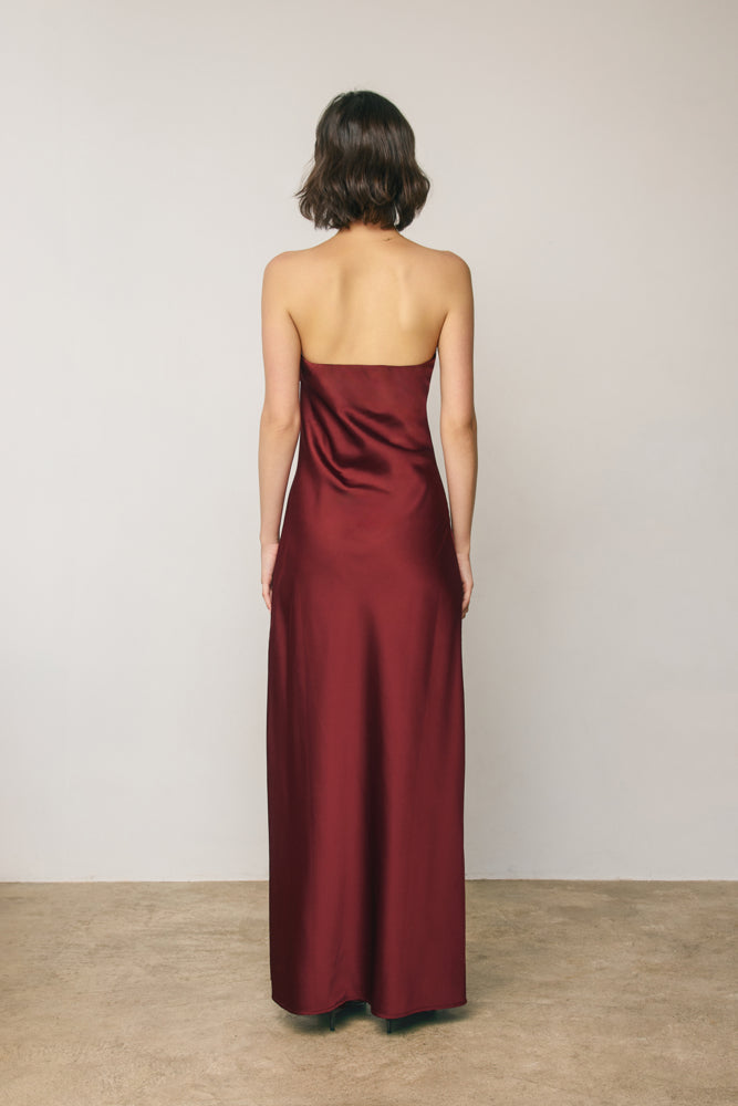 Going Out Strapless Bias Cut Maxi Dress