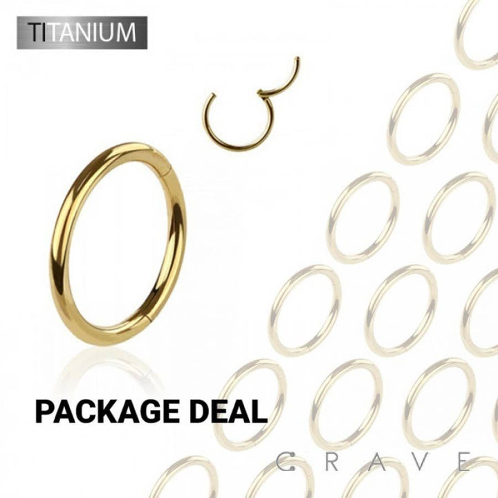 IMPLANT GRADE TITANIUM GOLD HINGED SEGMENT RING
