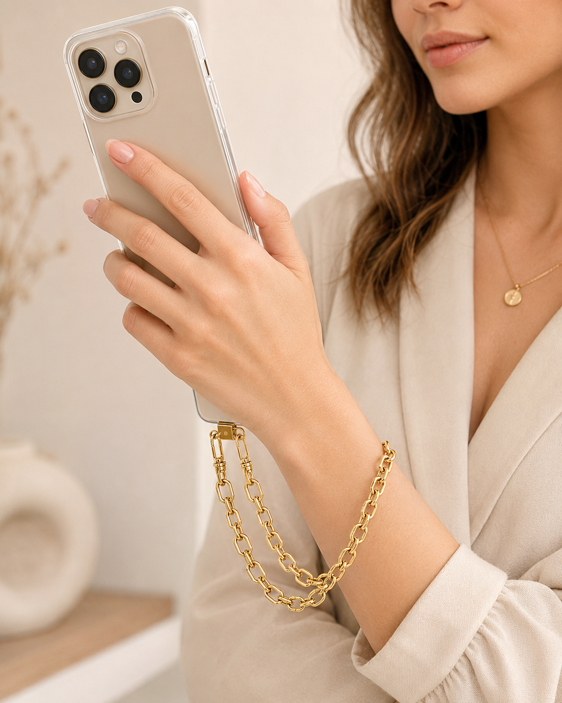 Octagon Phone Wristlet Chain