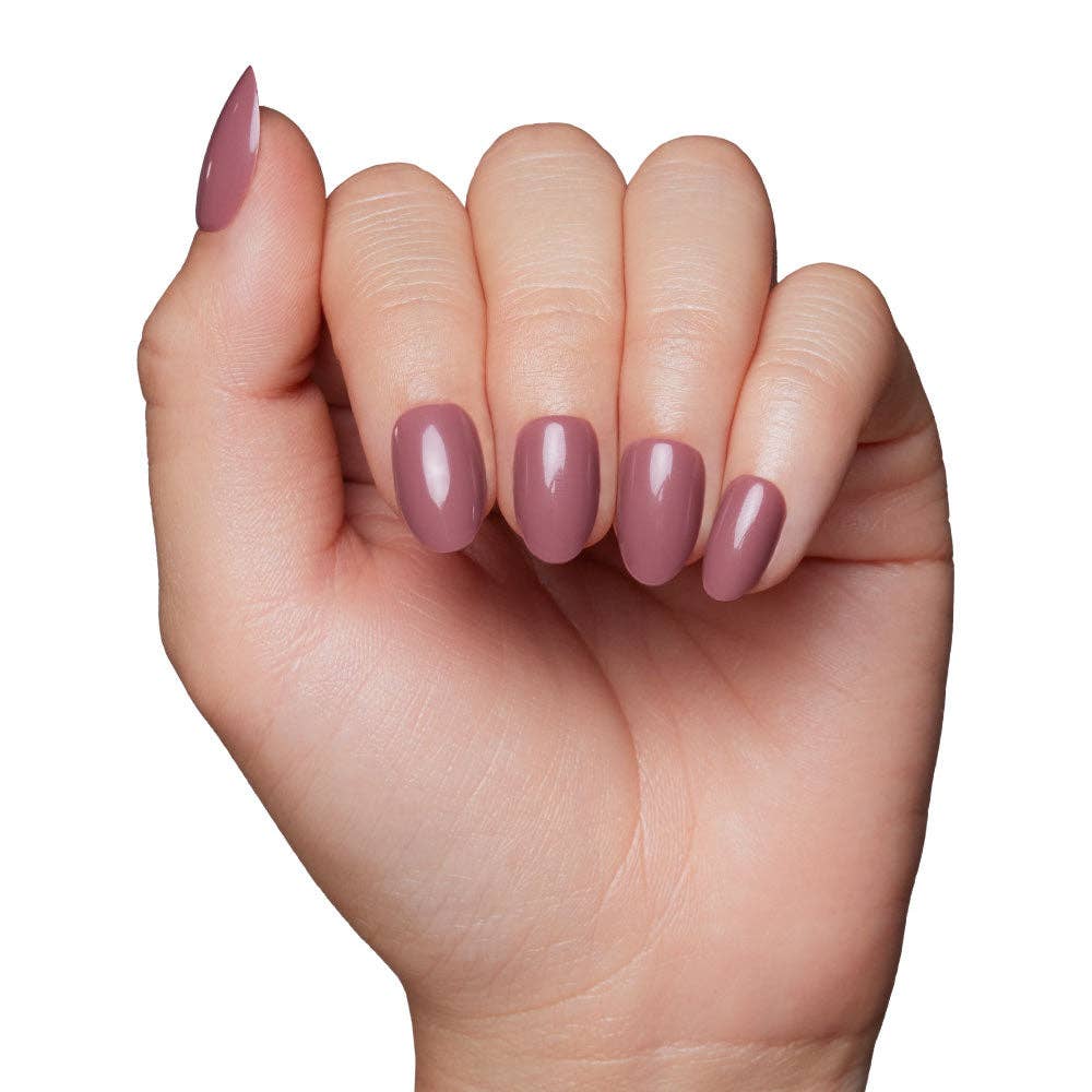 Fall Mauve Press-On Nails | Short Oval