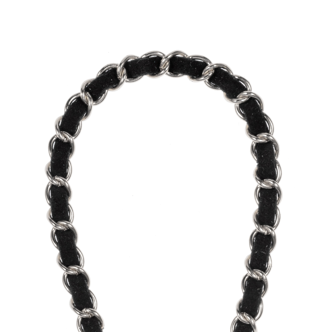 Silver Black Phone Wristlet