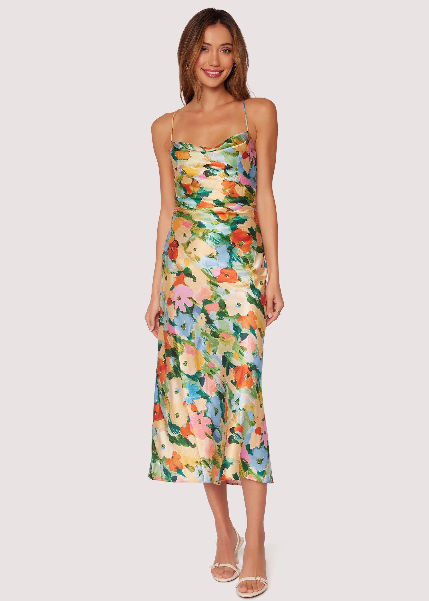 Fantasia Floral Midi Slip Dress