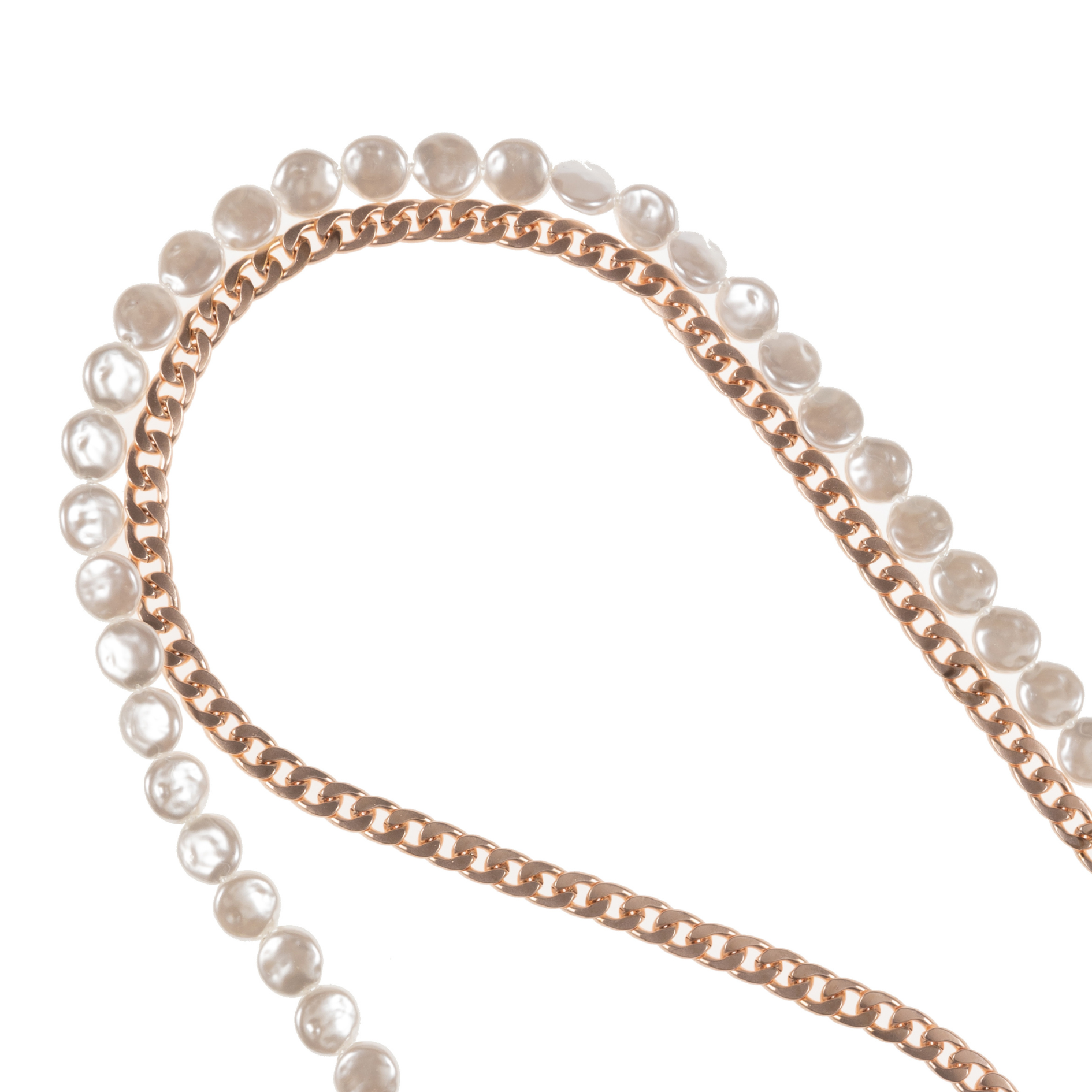 Rose Gold & Pearl Crossbody Chain