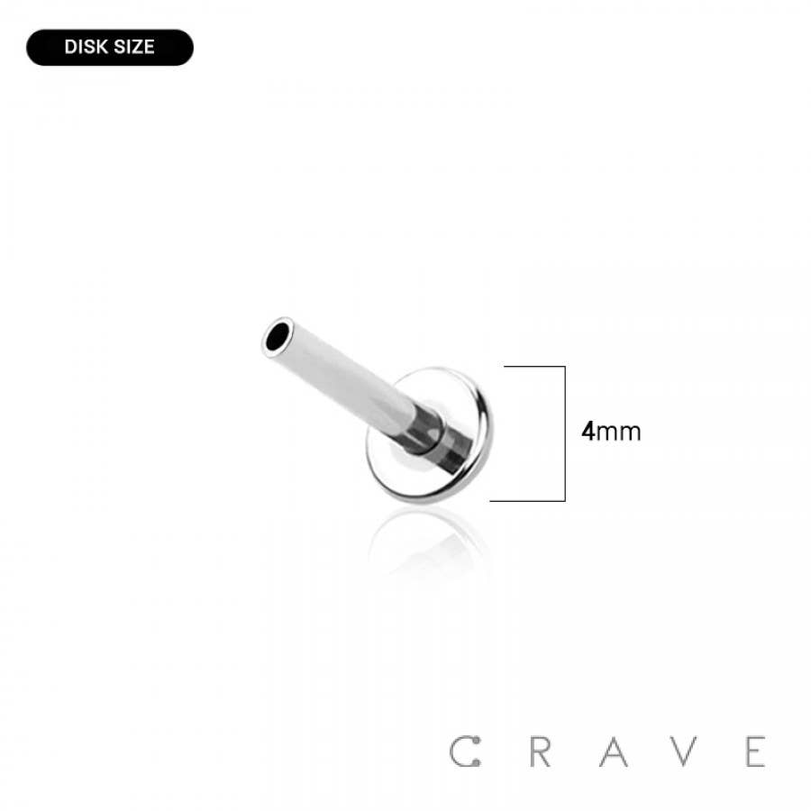 ARCH PRONG CZ THREADLESS (PUSH IN) 316L SURGICAL STEEL