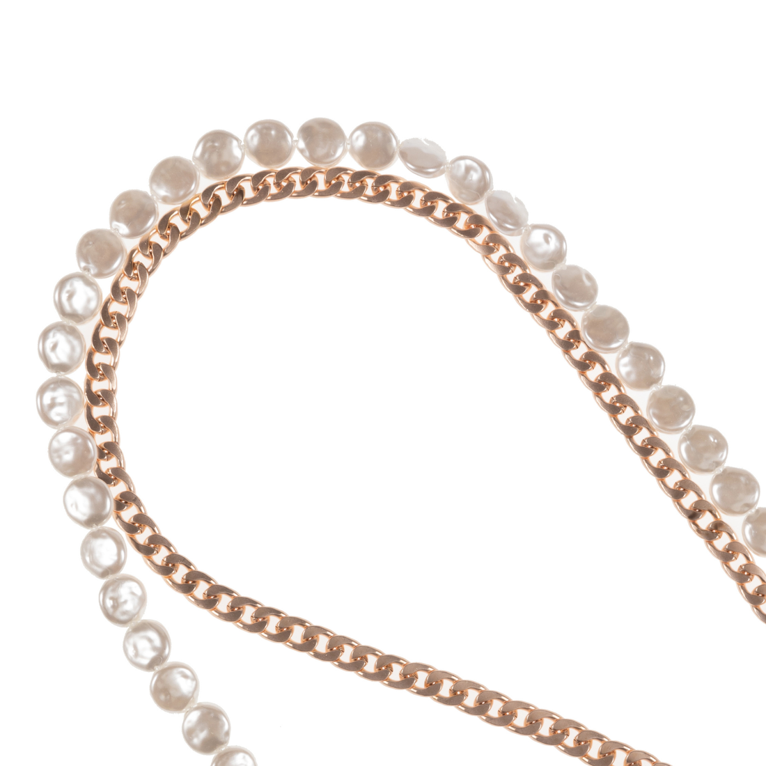 Matte Gold & Pearl Crossbody Chain