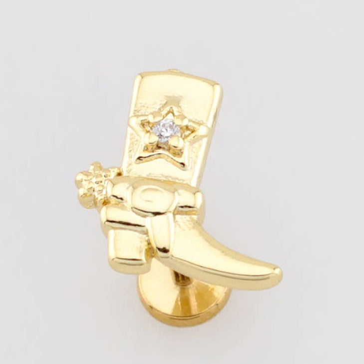 CZ COWBOY BOOT 3D TOP PUSHIN (THREADLESS) 316L