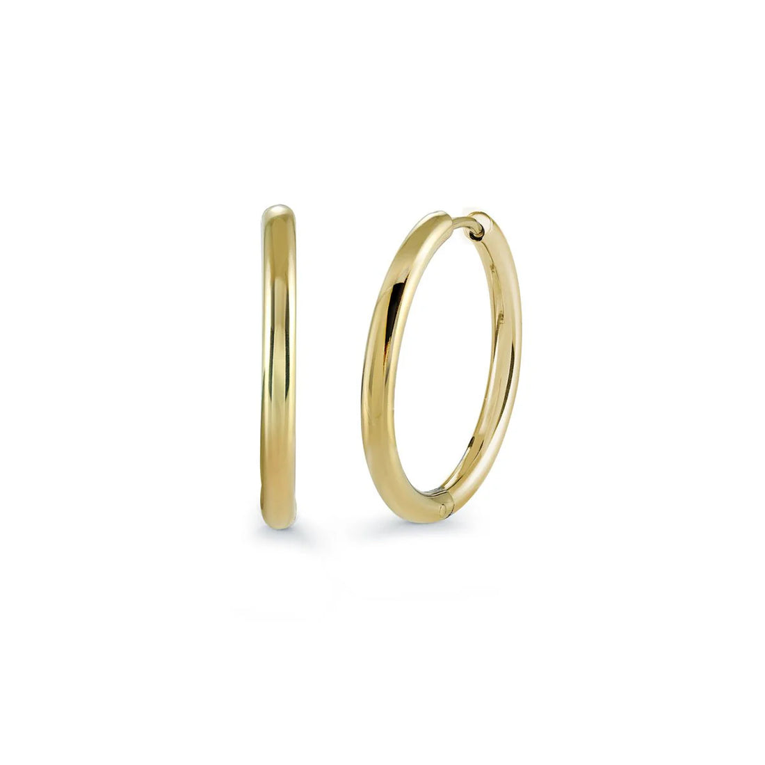 S.STEEL 15MM-ROUND HOOP-EARRINGS