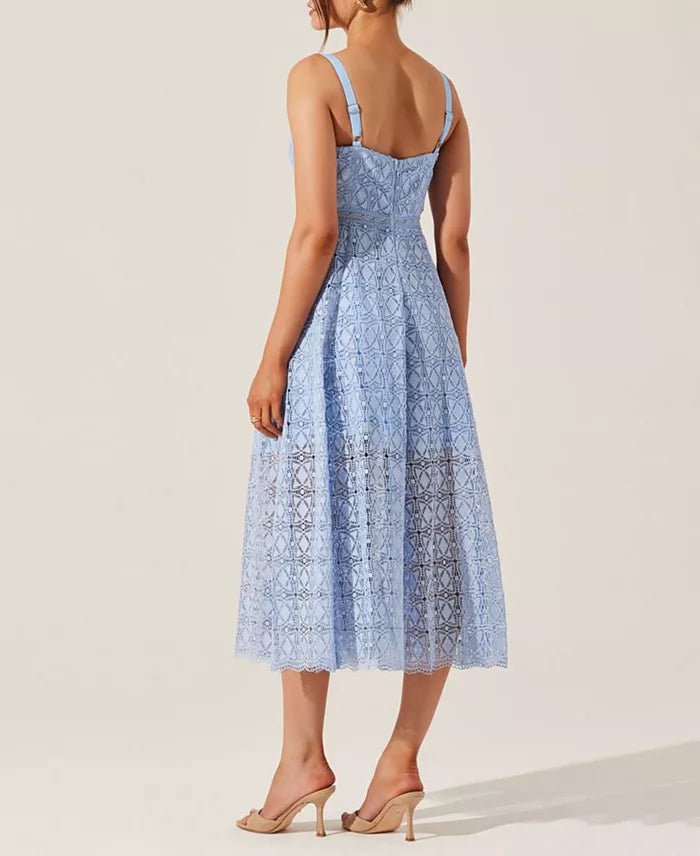 Tenna Lace Bustier Midi Dress