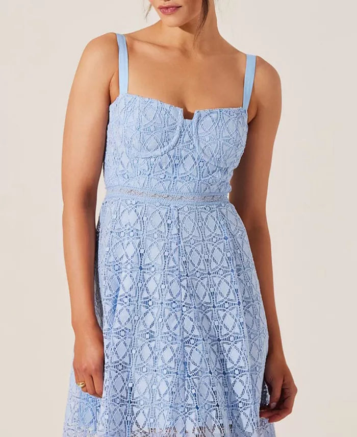 Tenna Lace Bustier Midi Dress