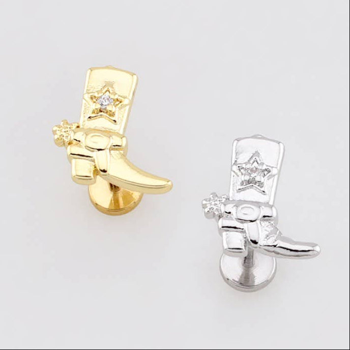 CZ COWBOY BOOT 3D TOP PUSHIN (THREADLESS) 316L