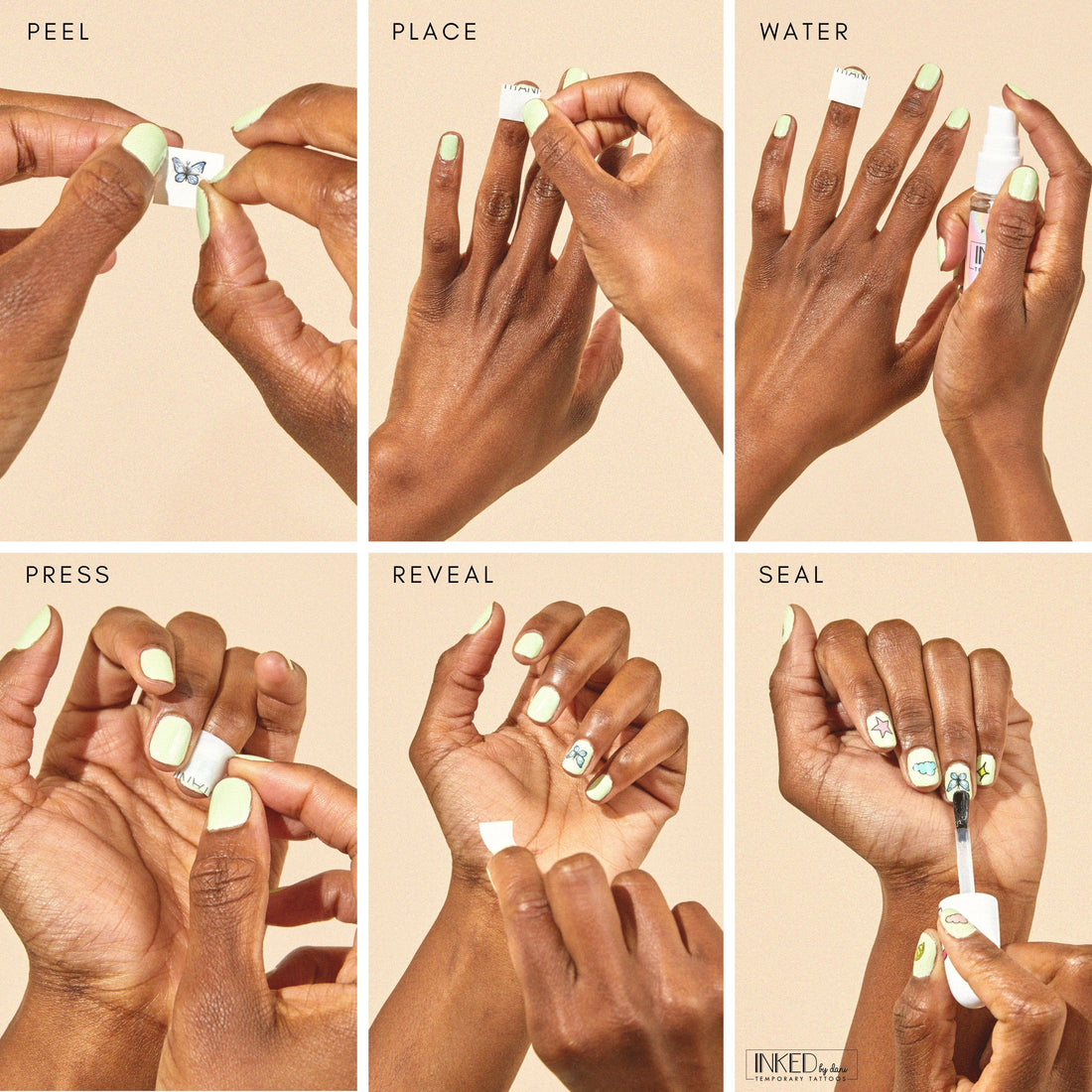 Daisy Dreams Nail Art Temporary Tattoo Pack