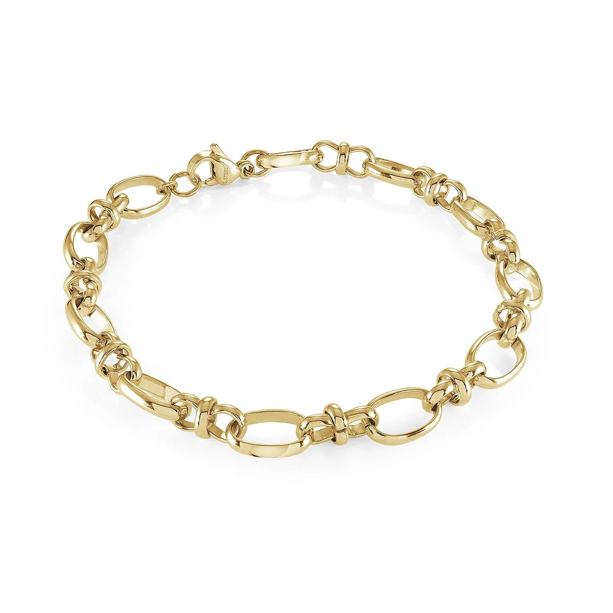 S.STEEL 6MM-CABLE-LINKS 6+1"-BRACELET