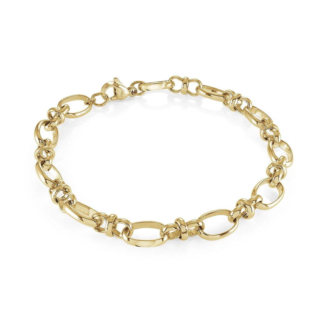 S.STEEL 6MM-CABLE-LINKS 6+1"-BRACELET