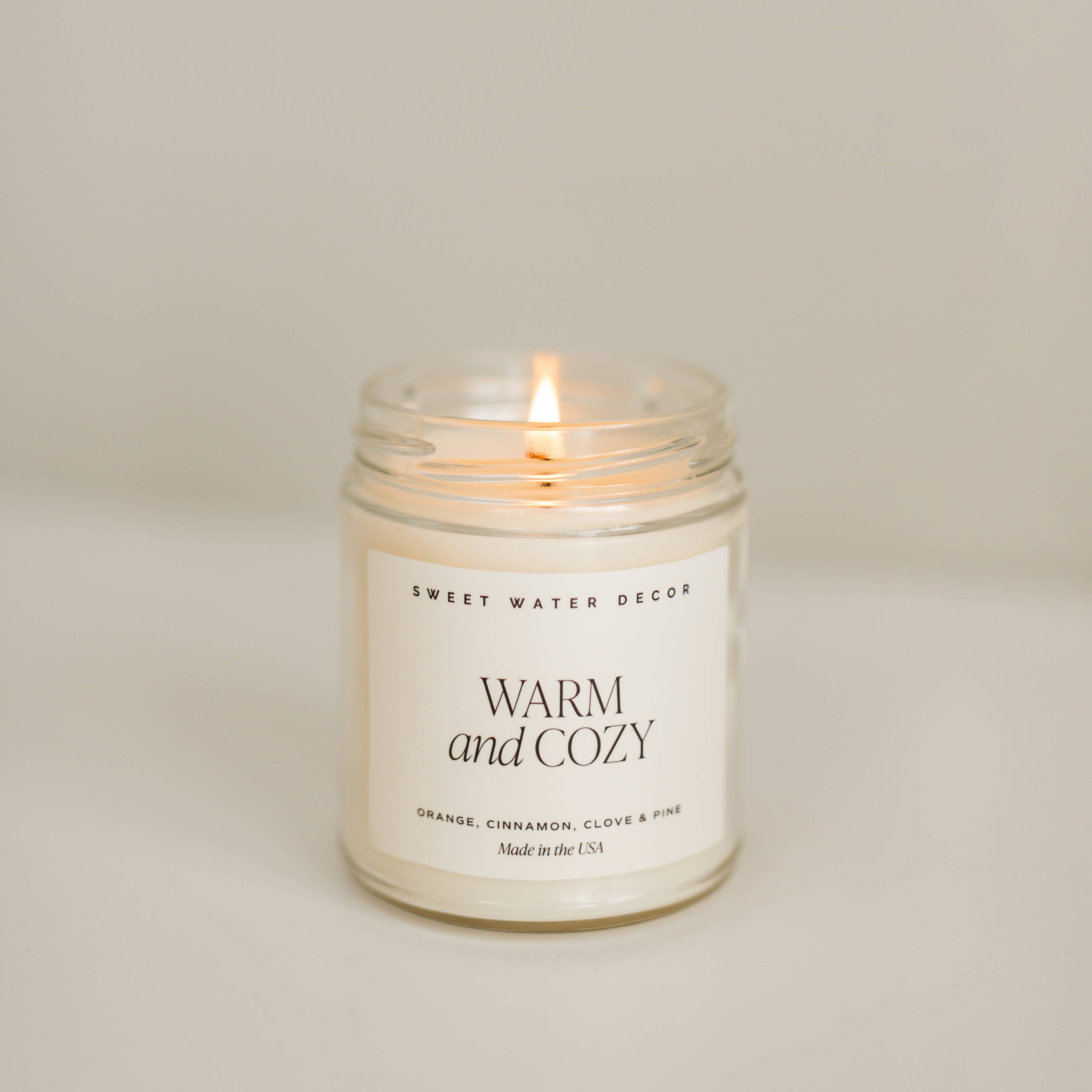 Warm and Cozy 9 oz Soy Candle - Christmas Home Decor & Gifts