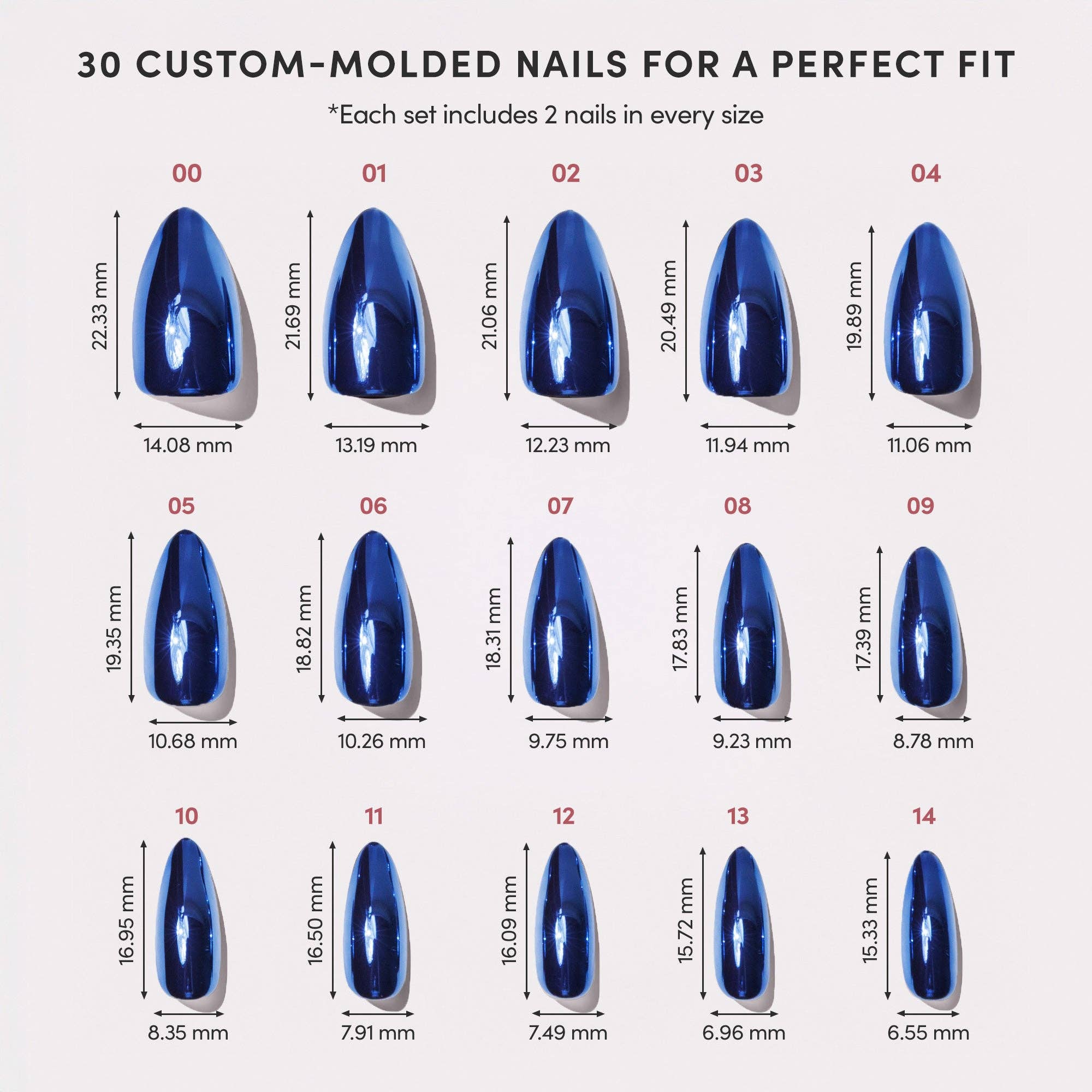 Blue Steel Press-On Nails
