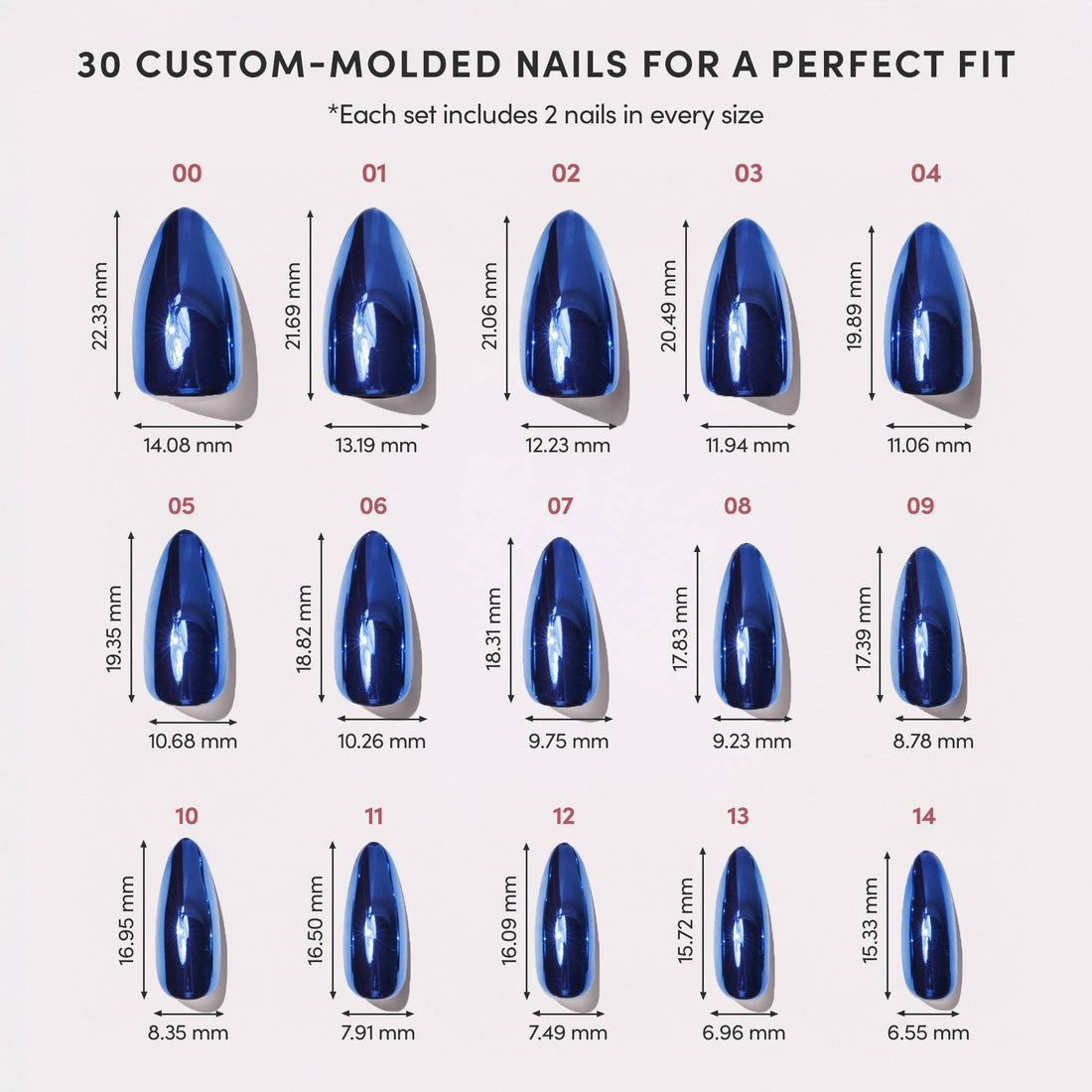 Blue Steel Press-On Nails