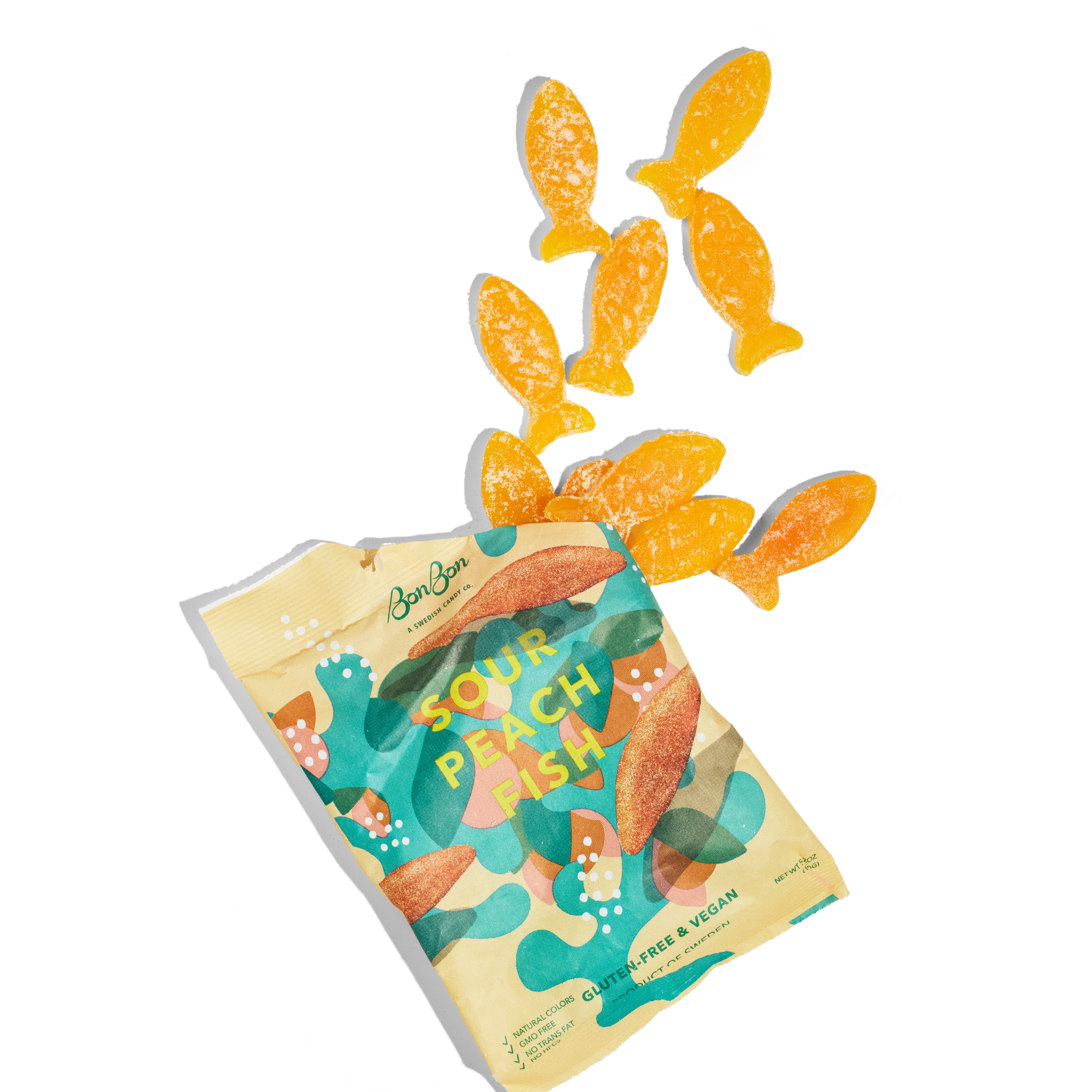 Sour Peach Fish - Swedish Candy 5.2oz