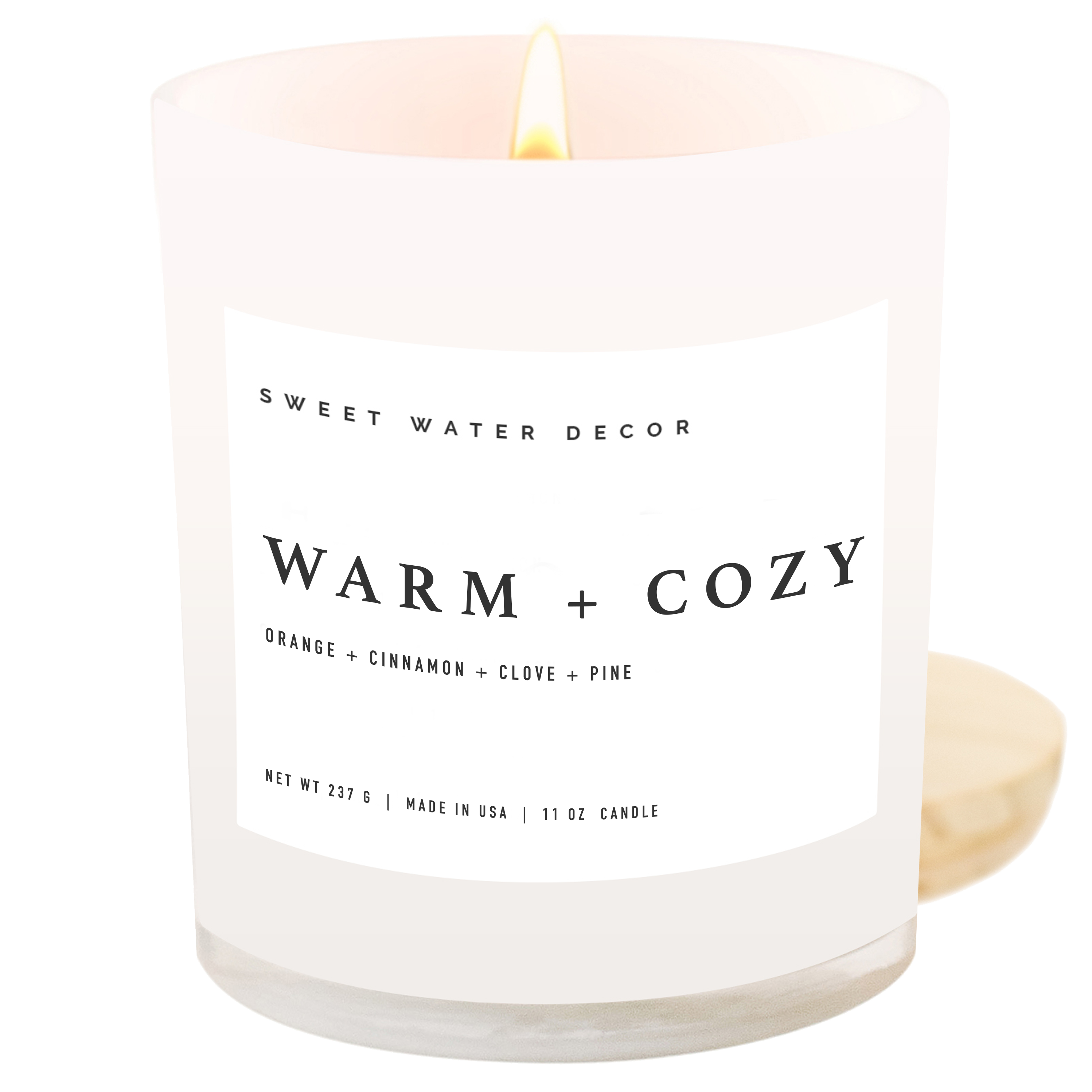 Warm and Cozy 11 oz Soy Candle- Christmas Home Decor & Gifts