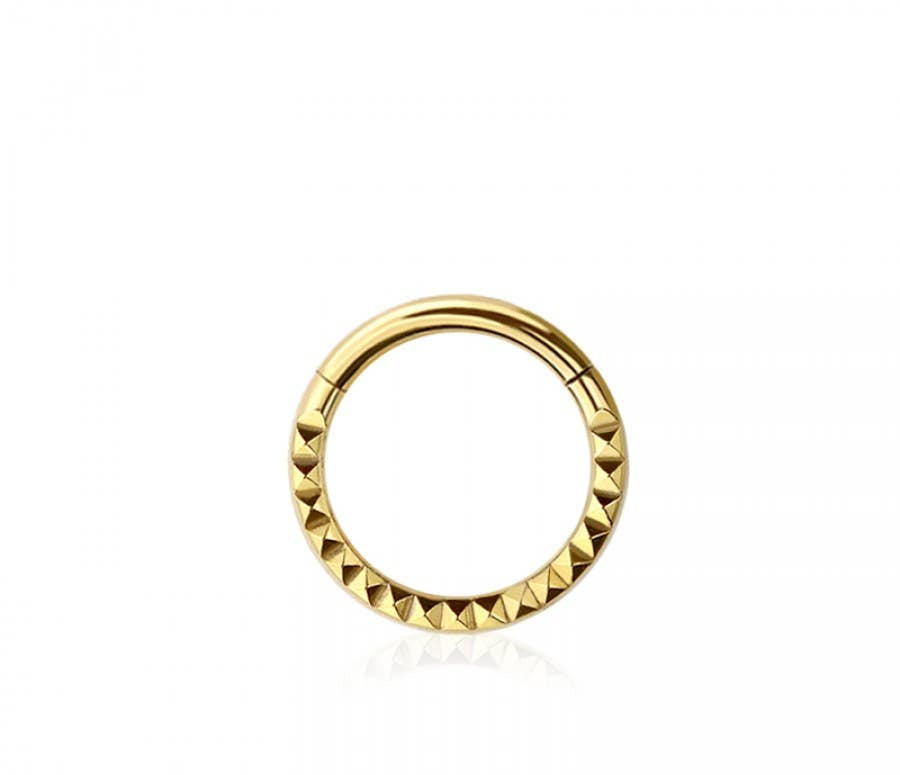 316L SURGICAL STEEL HINGED SEGMENT TRIANGLE DENTED CLICKER