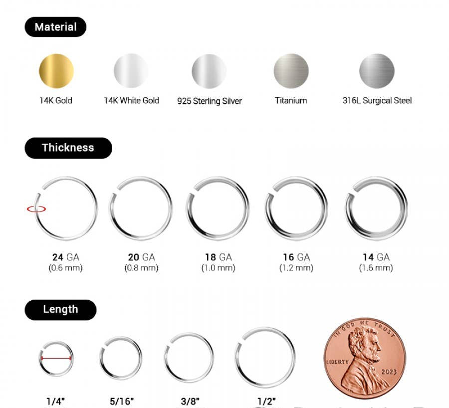 316L SURGICAL STEEL MARQUISE CROWN HINGED SEGMENT RING