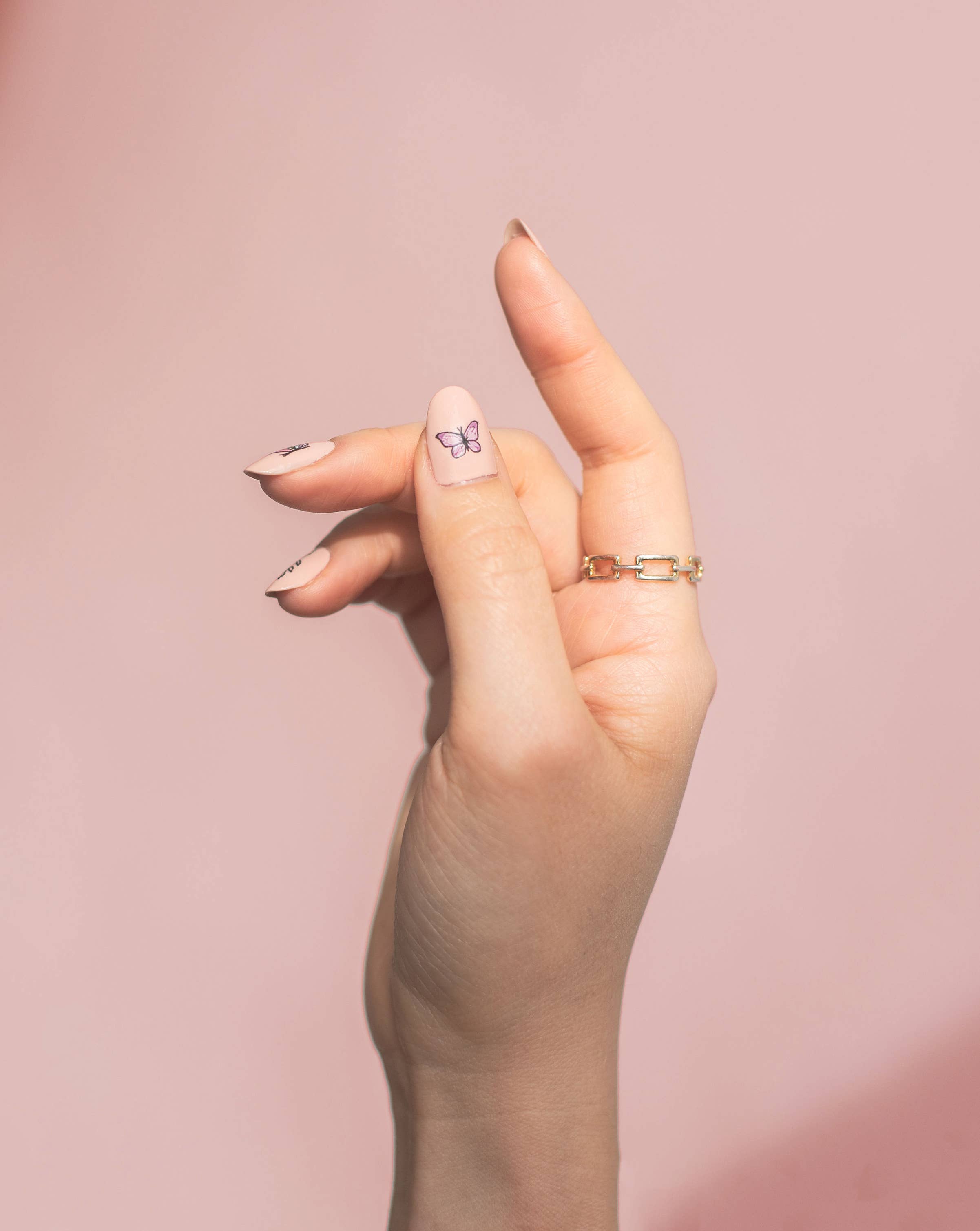 Color Nail Art Temporary Tattoo Pack