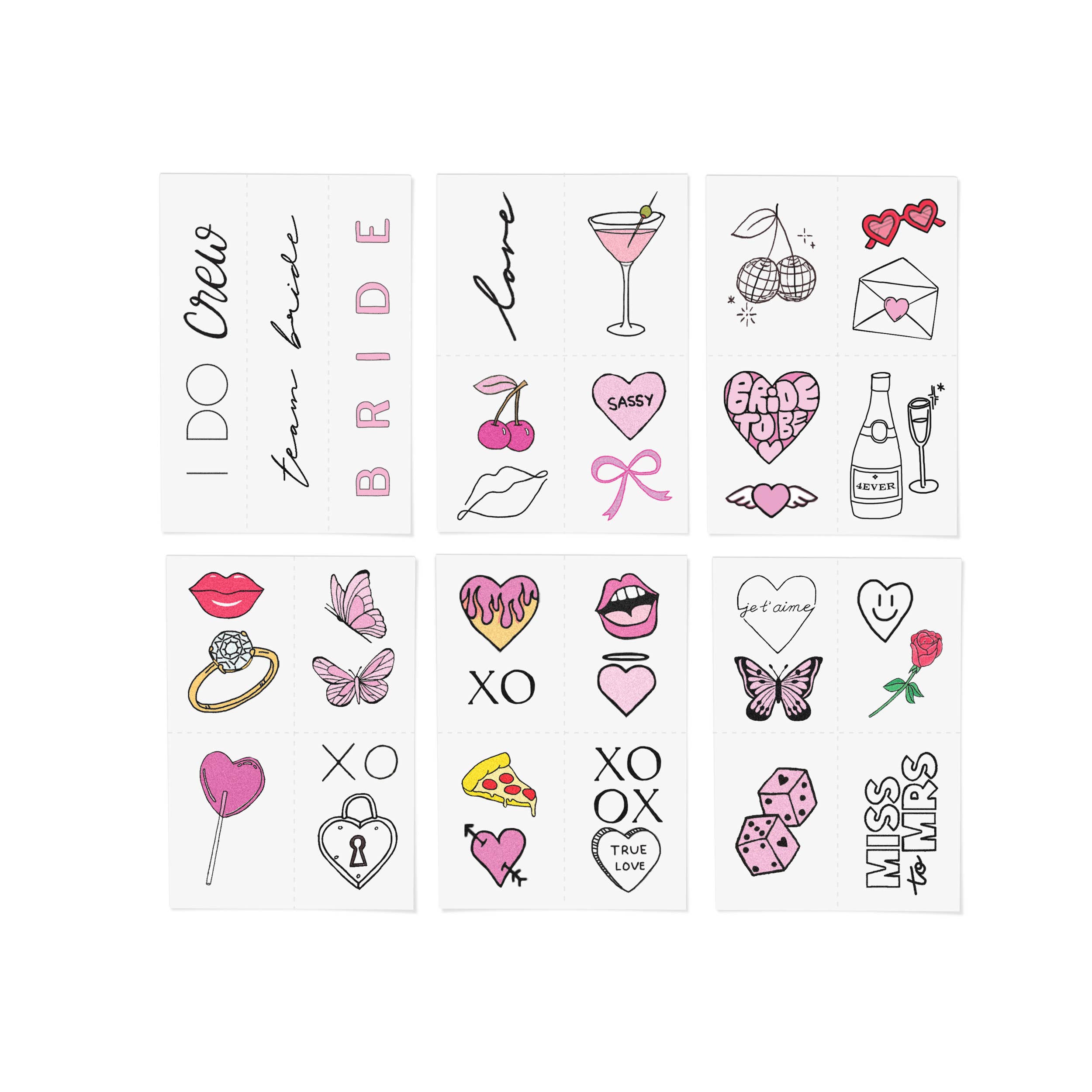 Bachelorette Babe Temporary Tattoo Pack