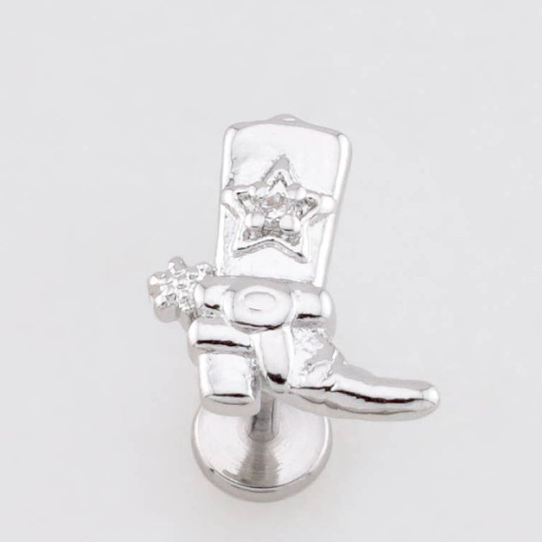 CZ COWBOY BOOT 3D TOP PUSHIN (THREADLESS) 316L