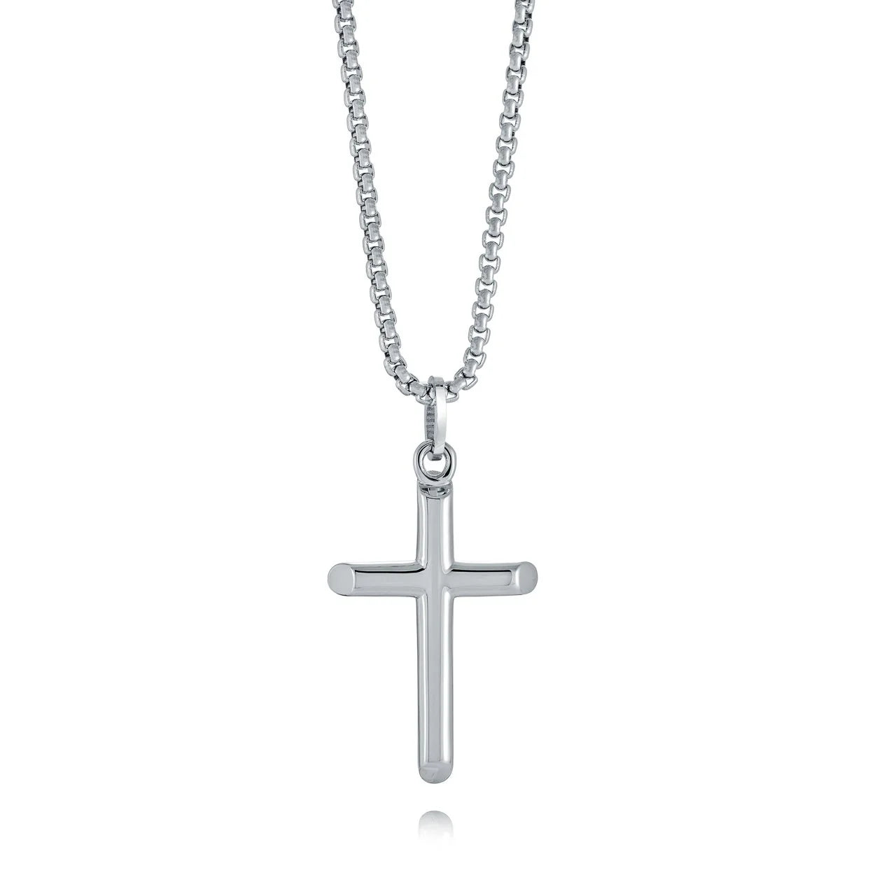 S.STEEL POLISHED CROSS 22"