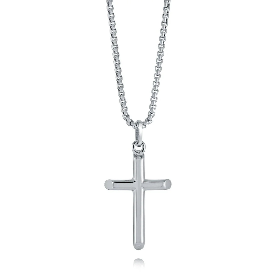 S.STEEL POLISHED CROSS 22"