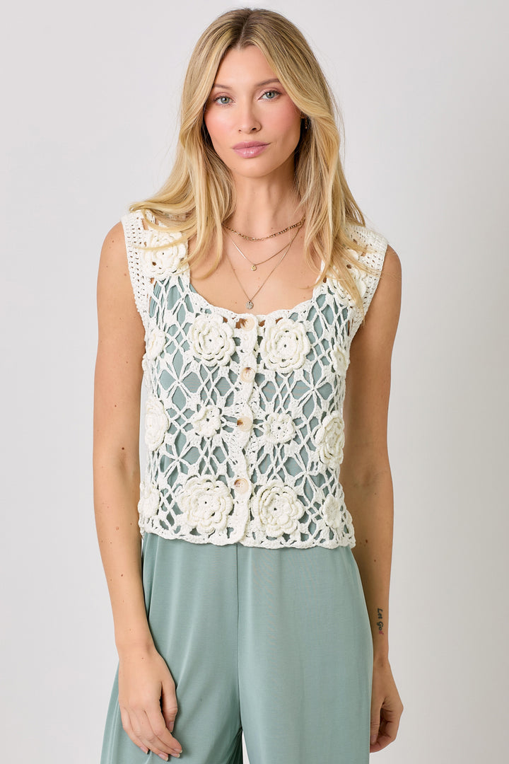 Floral Crochet Cardigan