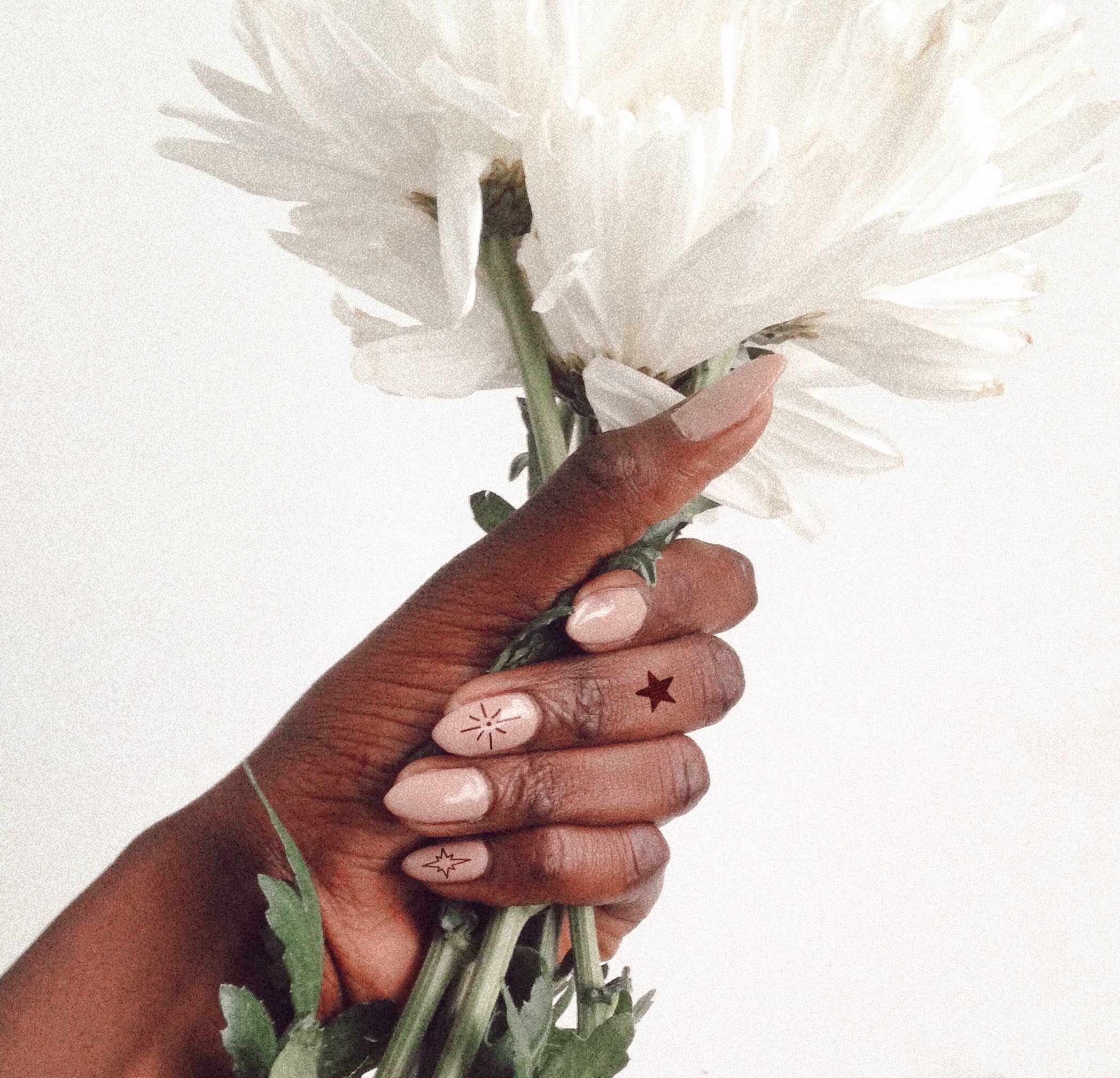 B&W Nail Art Temporary Tattoo Pack