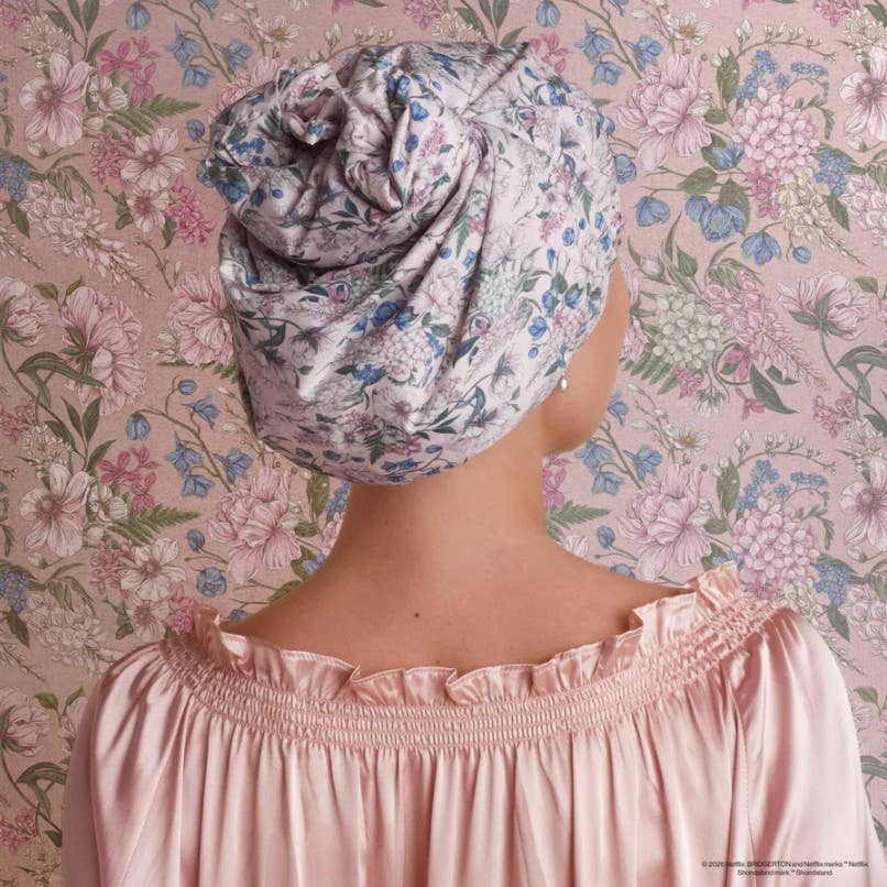 Bridgerton x Kitsch Satin-Lined Flexi Shower Cap
