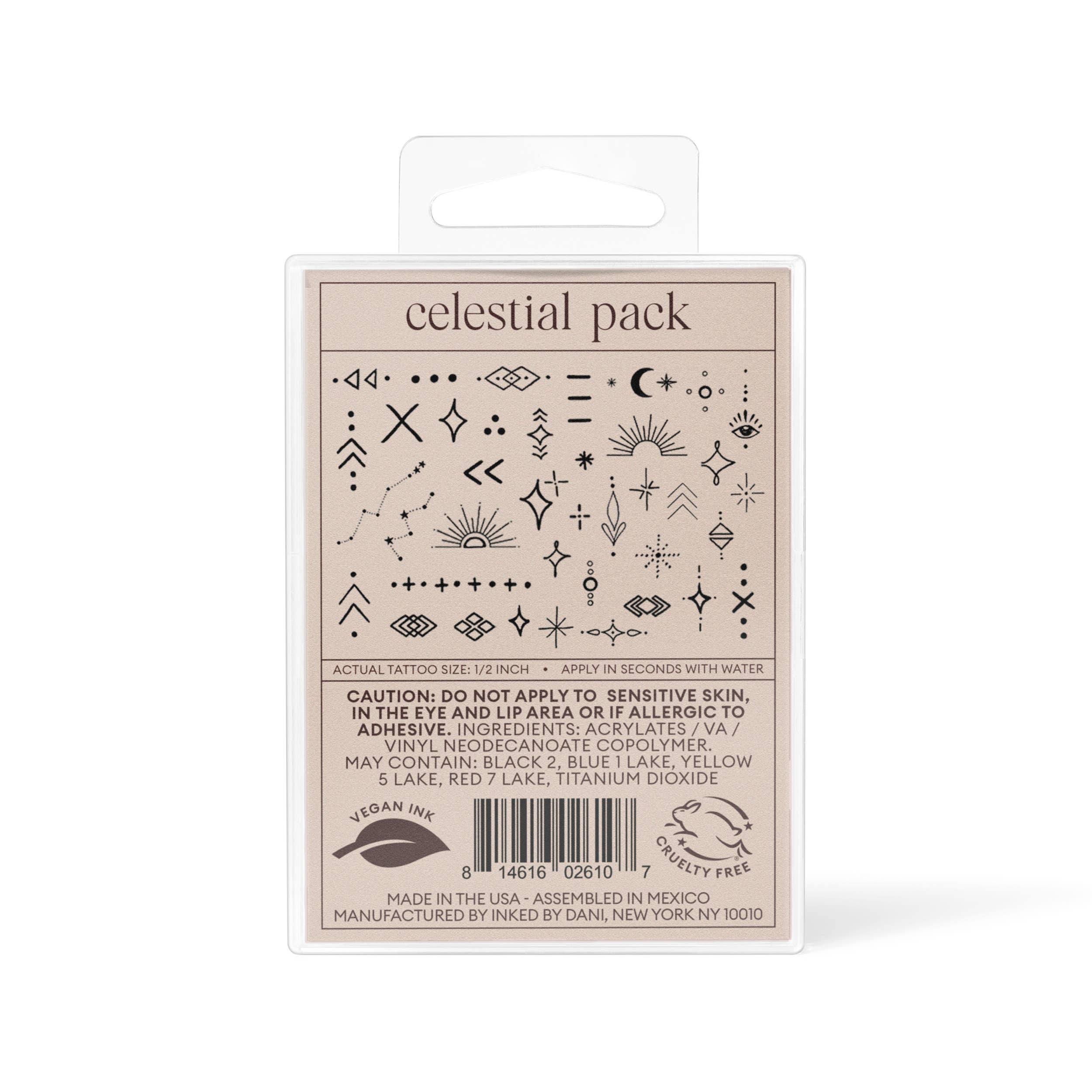 Celestial Temporary Tattoo Pack