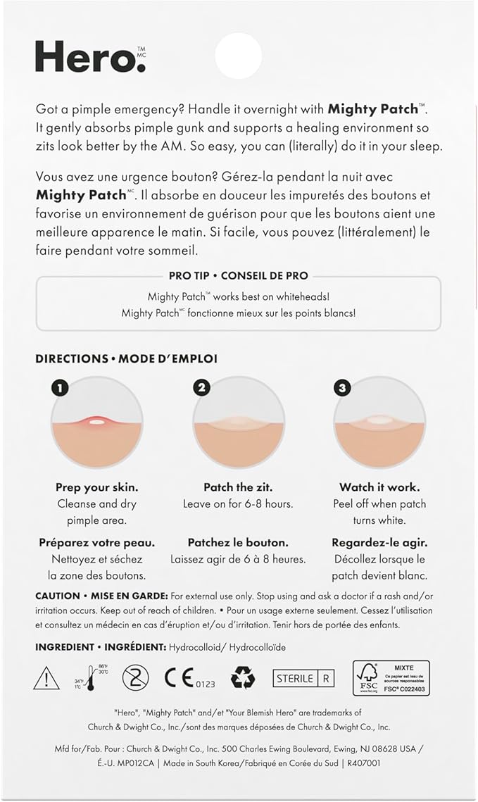 Hero Cosmetics Mighty Patch Original, 24 Count