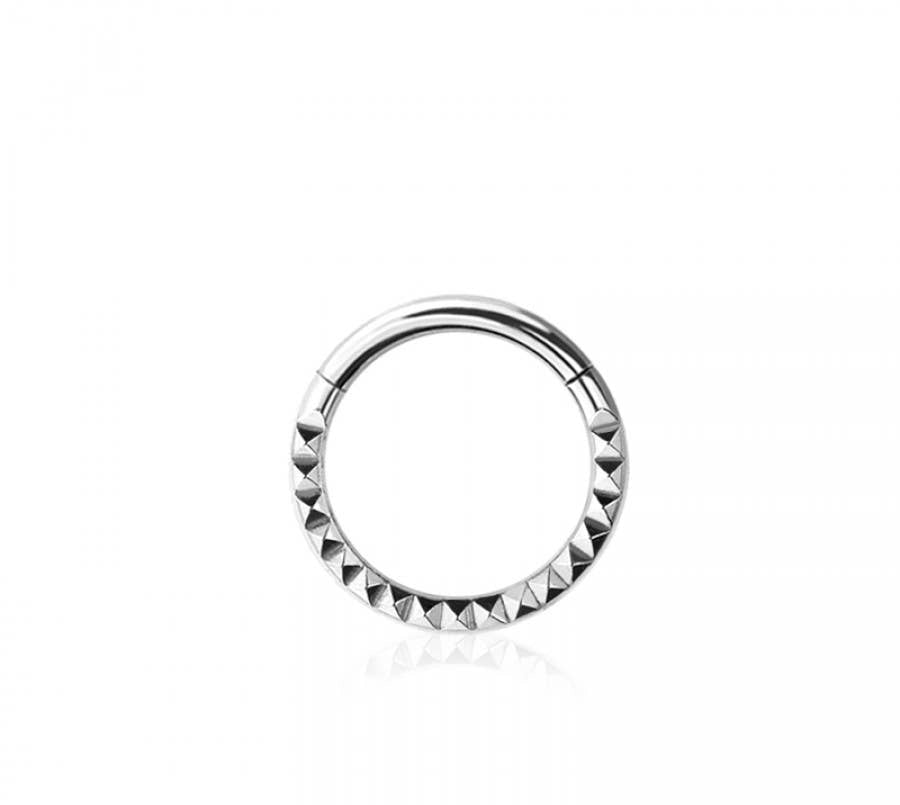 316L SURGICAL STEEL HINGED SEGMENT TRIANGLE DENTED CLICKER