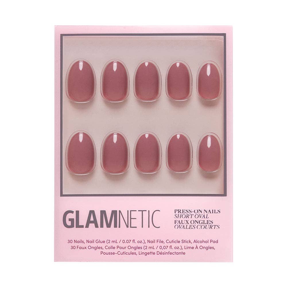 Fall Mauve Press-On Nails | Short Oval