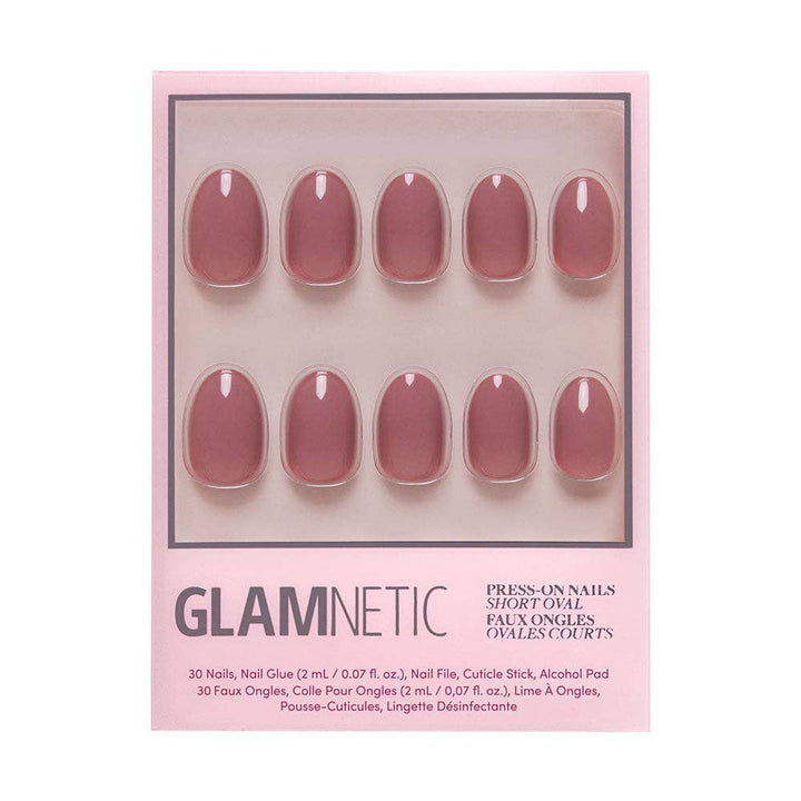Fall Mauve Press-On Nails | Short Oval
