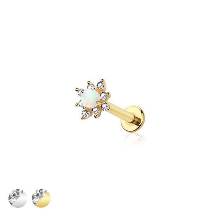 OPAL STARBURST COMET TOP THREADLESS (PUSH IN) 316L SS