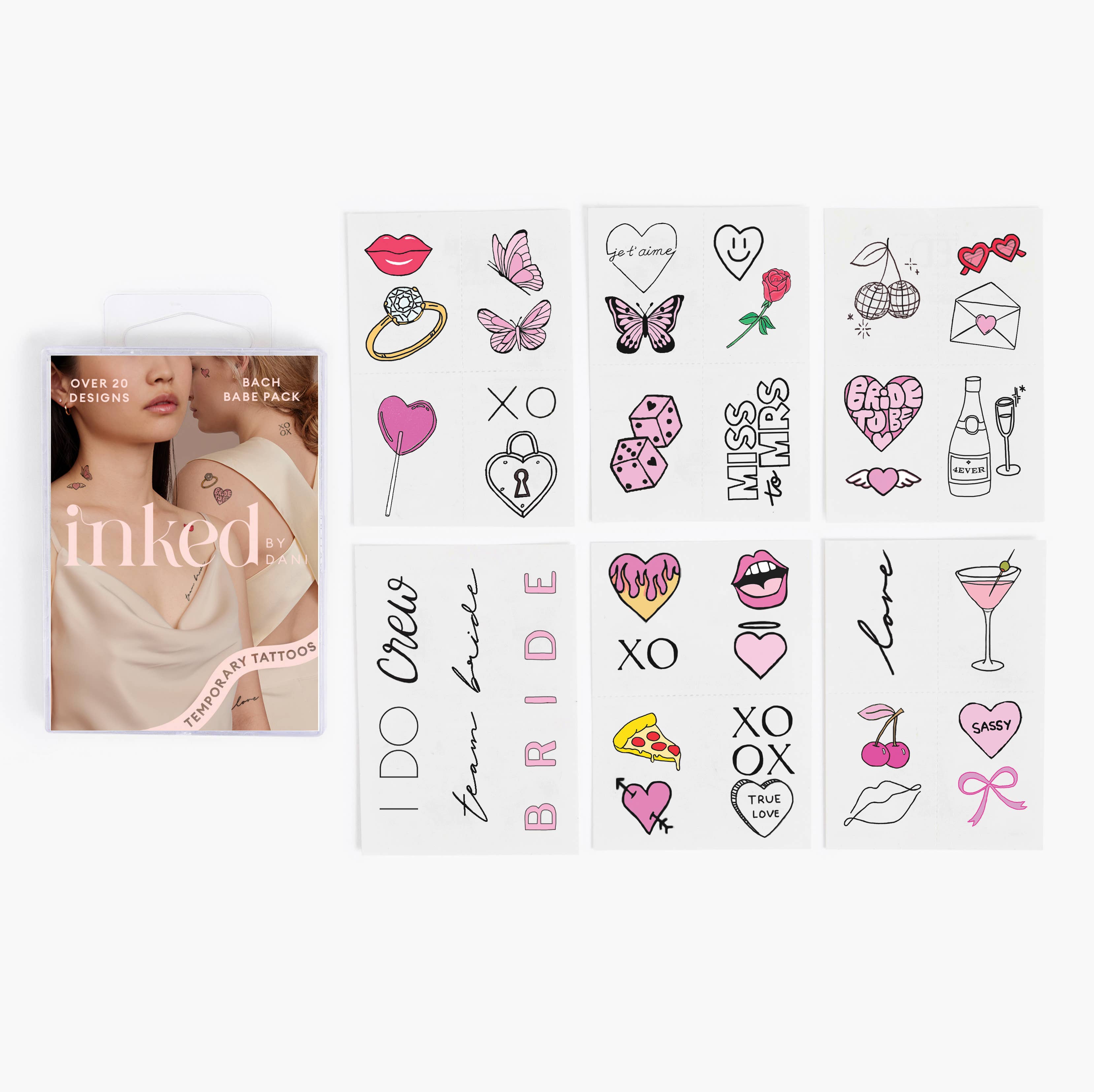 Bachelorette Babe Temporary Tattoo Pack