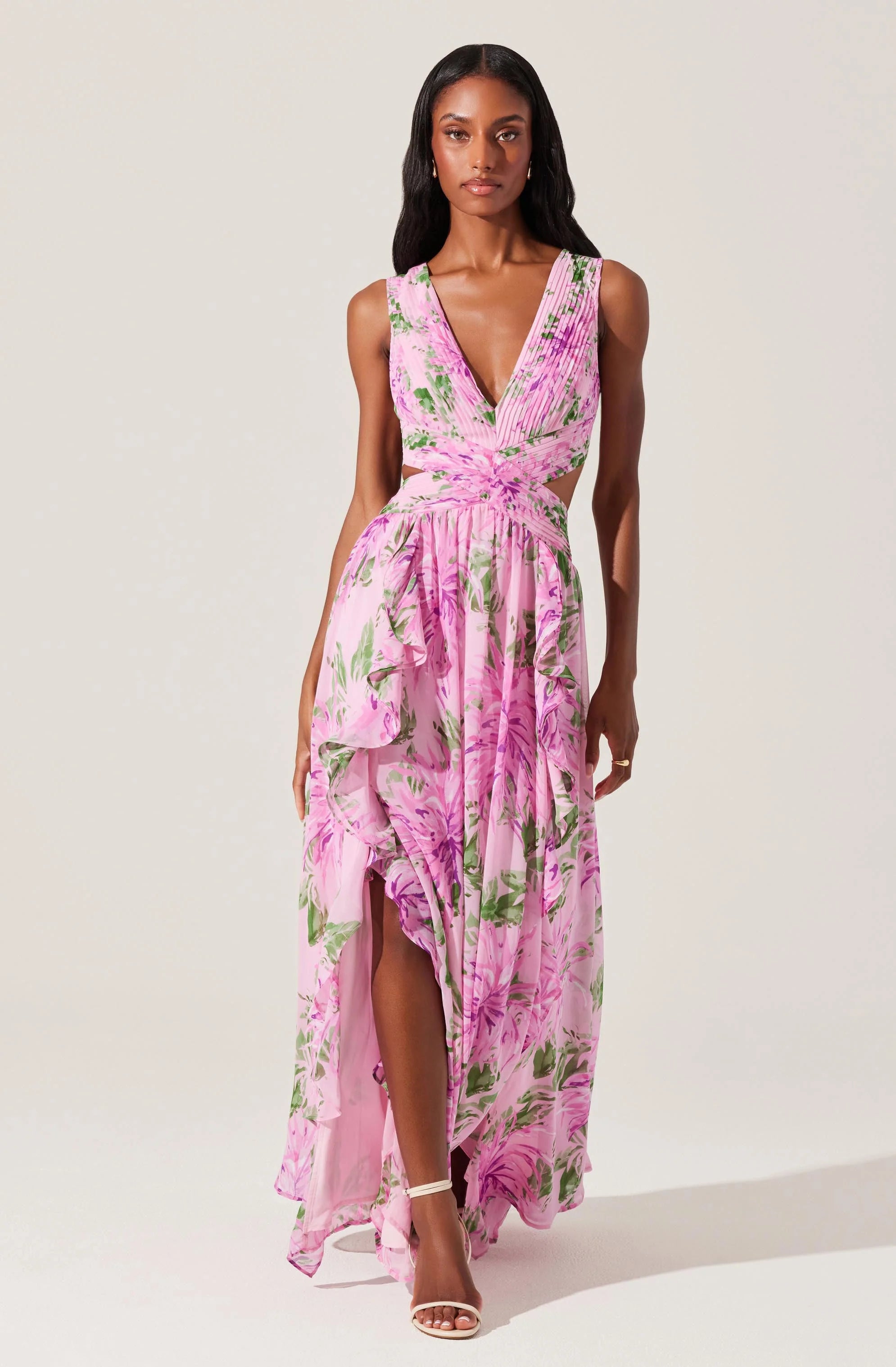 Noya Floral Cutout Maxi Dress