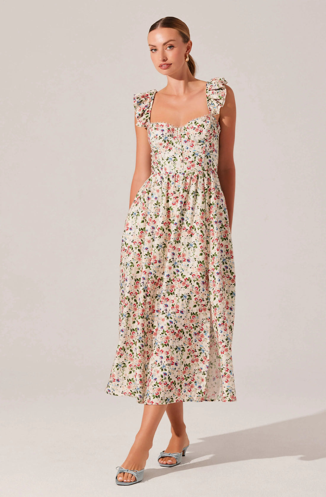 Wedelia Floral Bustier Midi Dress 102 Lake Wedelia Floral Bustier Midi Dress 102 Lake