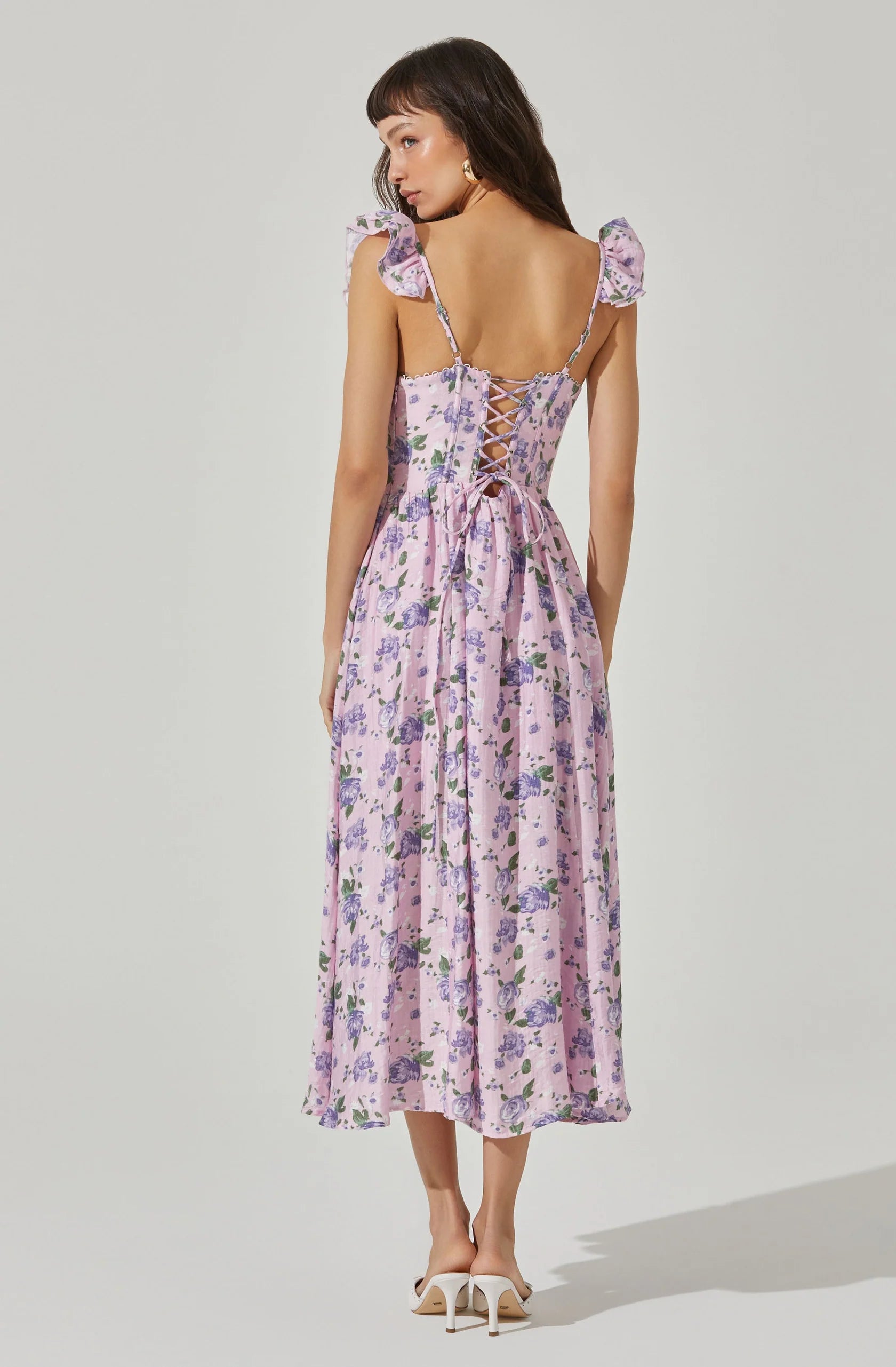 Wedelia Floral Bustier Midi Dress