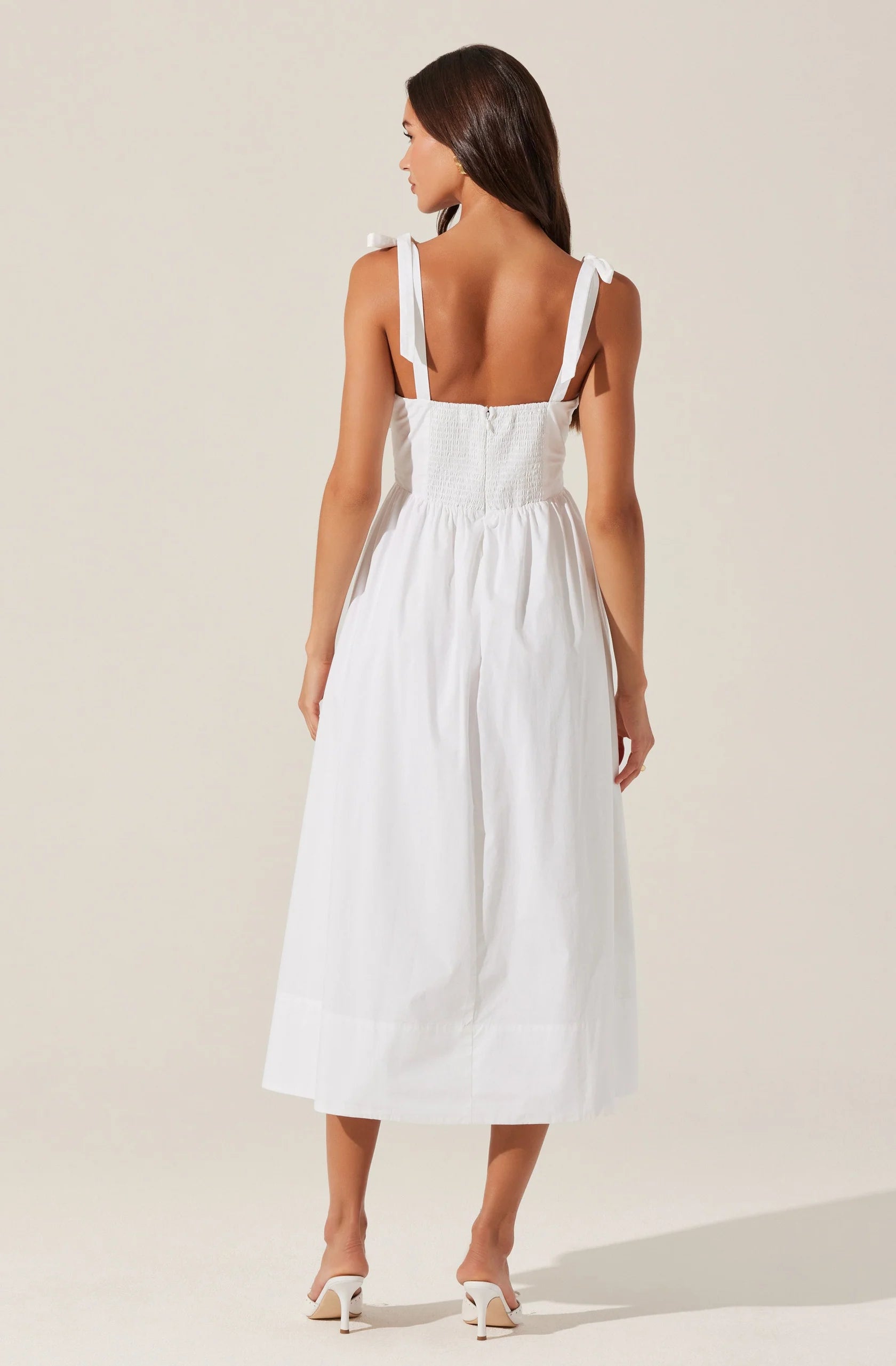 Helia Bow Front Midi Dress