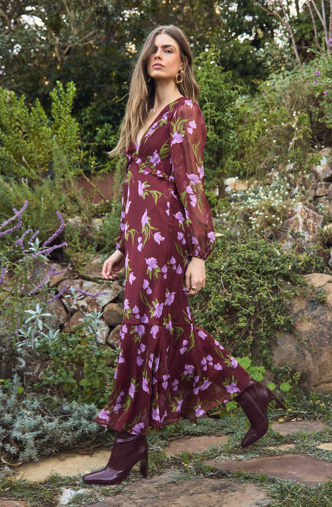 Calantha V-Neck Floral Maxi Dress