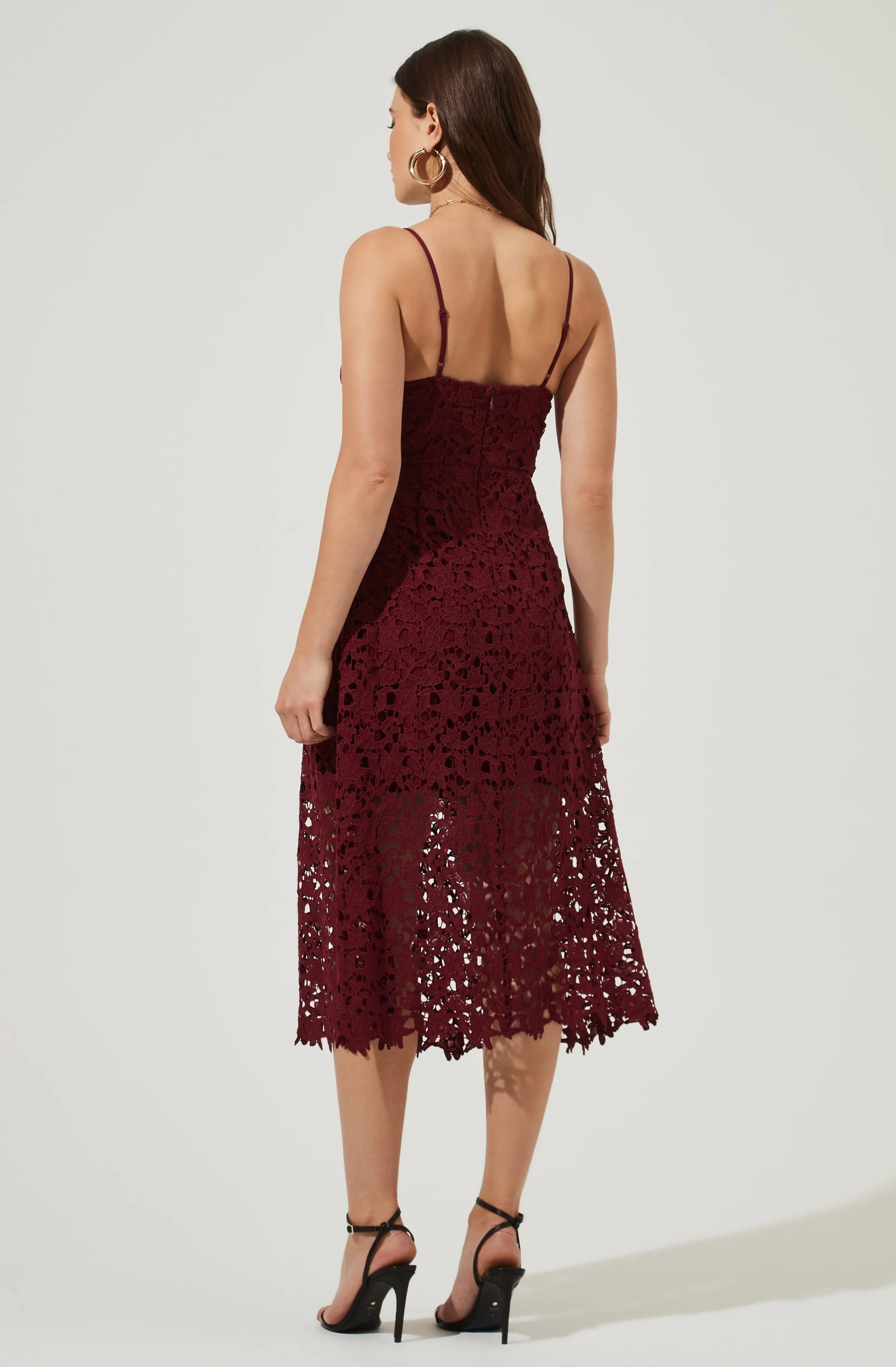 Lace A-line Midi Dress