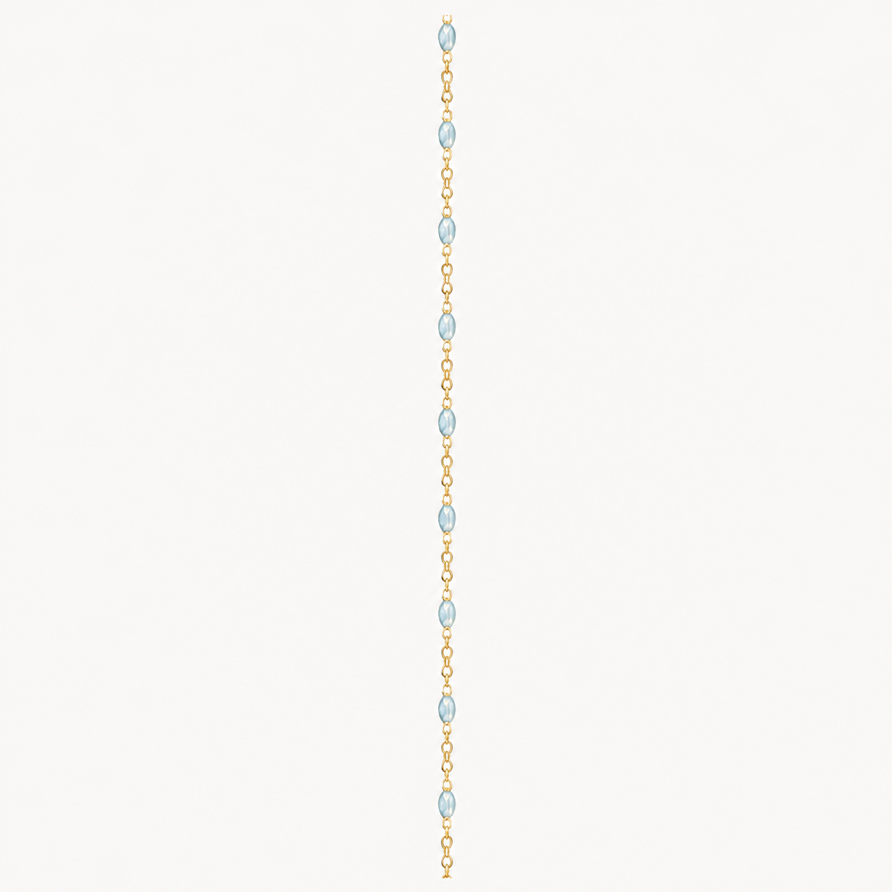 Ice-Blue Diamond Enamel Cable Flat Oval