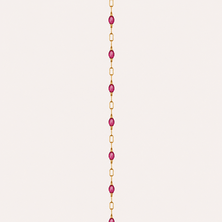 Fuchsia Enamel Half Dapped Sunburst