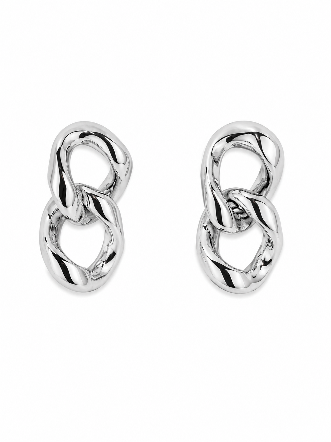 Double Link Statement Earrings